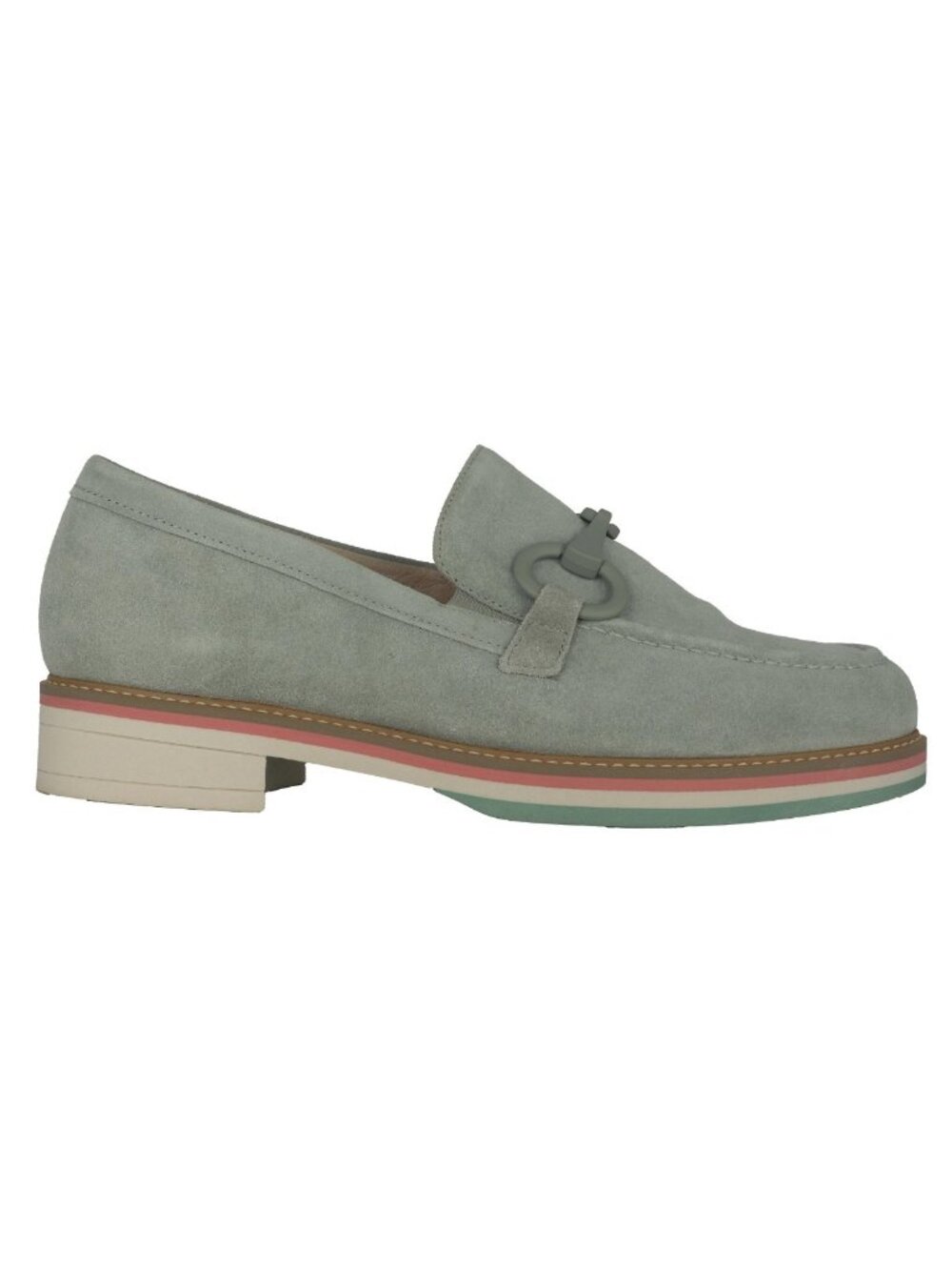 Gabor 22.461 Suede Horsebit Loafers Light Blue-Grey Comfort 7 (UK 4.5 Wide)